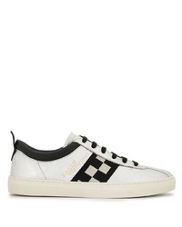 Sneakers basse in pelle argento di Bally