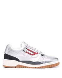 Sneakers basse in pelle argento di Bally