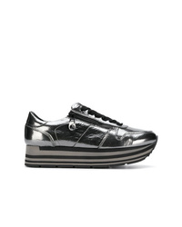 Sneakers basse in pelle argento di Kennel + Schmenger