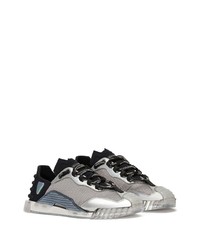 Sneakers basse in pelle argento di Dolce & Gabbana