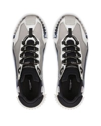 Sneakers basse in pelle argento di Dolce & Gabbana