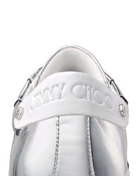 Sneakers basse in pelle argento di Jimmy Choo