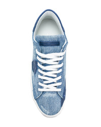 Sneakers basse in pelle azzurre di Philippe Model