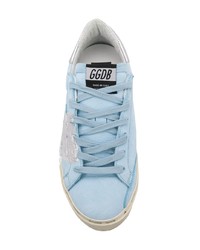 Sneakers basse in pelle azzurre di Golden Goose Deluxe Brand