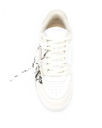 Sneakers basse in pelle beige di Off-White