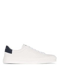 Sneakers basse in pelle bianche e blu scuro di Givenchy
