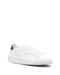 Sneakers basse in pelle bianche e blu di D.A.T.E