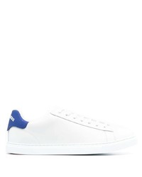 Sneakers basse in pelle bianche e blu di DSQUARED2
