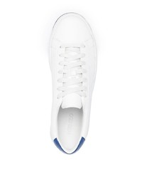 Sneakers basse in pelle bianche e blu di Kenzo