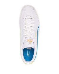 Sneakers basse in pelle bianche e blu di Puma