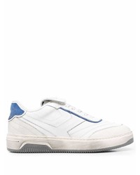 Sneakers basse in pelle bianche e blu di Pantofola D'oro