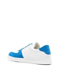 Sneakers basse in pelle bianche e blu di Etro