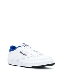 Sneakers basse in pelle bianche e blu di Reebok