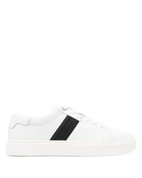 Sneakers basse in pelle bianche e nere di Calvin Klein
