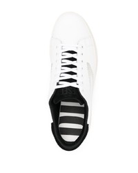 Sneakers basse in pelle bianche e nere di Diesel