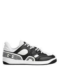 Sneakers basse in pelle bianche e nere di Gucci