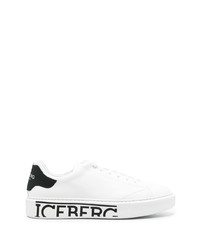 Sneakers basse in pelle bianche e nere di Iceberg