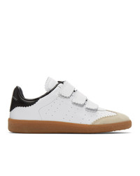 Sneakers basse in pelle bianche e nere di Isabel Marant