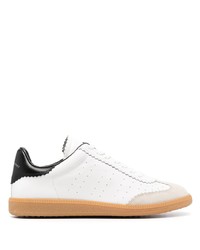 Sneakers basse in pelle bianche e nere di Isabel Marant