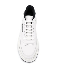 Sneakers basse in pelle bianche e nere di Paul Smith