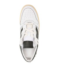 Sneakers basse in pelle bianche e nere di Rhude
