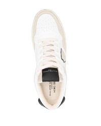 Sneakers basse in pelle bianche e nere di Philippe Model Paris