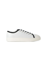 Sneakers basse in pelle bianche e nere di Moncler