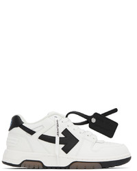 Sneakers basse in pelle bianche e nere di Off-White