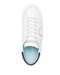 Sneakers basse in pelle bianche e nere di Philippe Model Paris