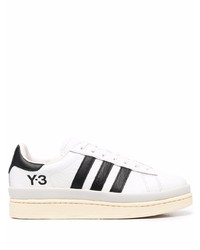 Sneakers basse in pelle bianche e nere di Y-3