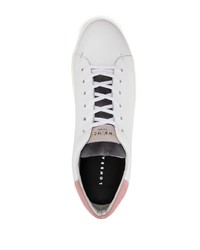 Sneakers basse in pelle bianche e rosa di Low Brand