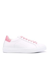 Sneakers basse in pelle bianche e rosa di Hide&Jack