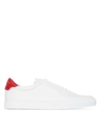 Sneakers basse in pelle bianche e rosse di Givenchy