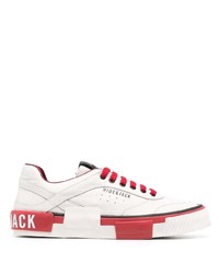 Sneakers basse in pelle bianche e rosse di Hide&Jack