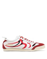 Sneakers basse in pelle bianche e rosse di Onitsuka Tiger