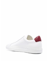 Sneakers basse in pelle bianche e rosse di Common Projects