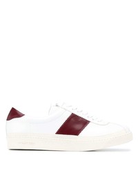 Sneakers basse in pelle bianche e rosse di Tom Ford