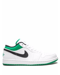 Sneakers basse in pelle bianche e verdi di Jordan