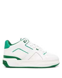 Sneakers basse in pelle bianche e verdi di Just Don