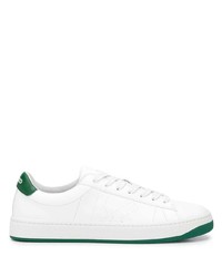 Sneakers basse in pelle bianche e verdi di Kenzo