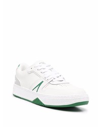 Sneakers basse in pelle bianche e verdi di Lacoste