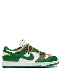 Sneakers basse in pelle bianche e verdi di Nike X Off-White