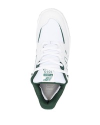 Sneakers basse in pelle bianche e verdi di New Balance
