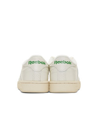 Sneakers basse in pelle bianche e verdi di Reebok Classics