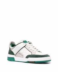 Sneakers basse in pelle bianche e verdi di Jacob Cohen