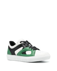 Sneakers basse in pelle bianche e verdi di Ih Nom Uh Nit
