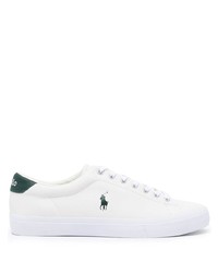 Sneakers basse in pelle bianche e verdi di Polo Ralph Lauren
