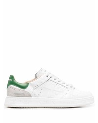 Sneakers basse in pelle bianche e verdi di Premiata