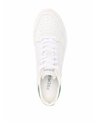 Sneakers basse in pelle bianche e verdi di Premiata