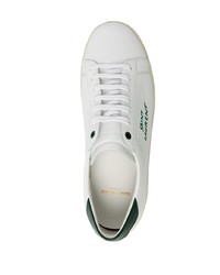 Sneakers basse in pelle bianche e verdi di Saint Laurent
